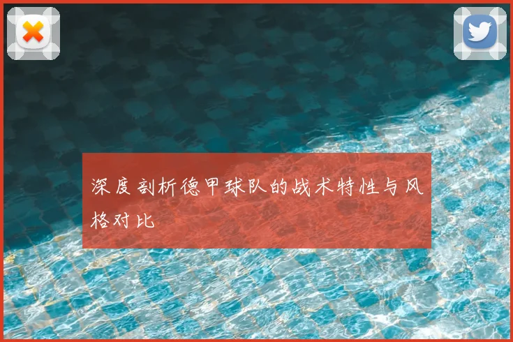 深度剖析德甲球队的战术特性与风格对比